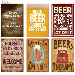 Plaque de bière en étain en métal, Vintage, Pub, drôle, décor mural pour Bar, Pub, Club, grotte d'homme, peinture décorative en fer 227S