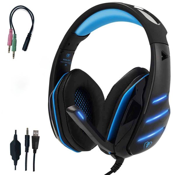 Cuffie da gioco Beexcellent GM-3 Cuffie basse stereo Cuffie da gioco USB cablate da 3,5 mm 20 pz/lotto