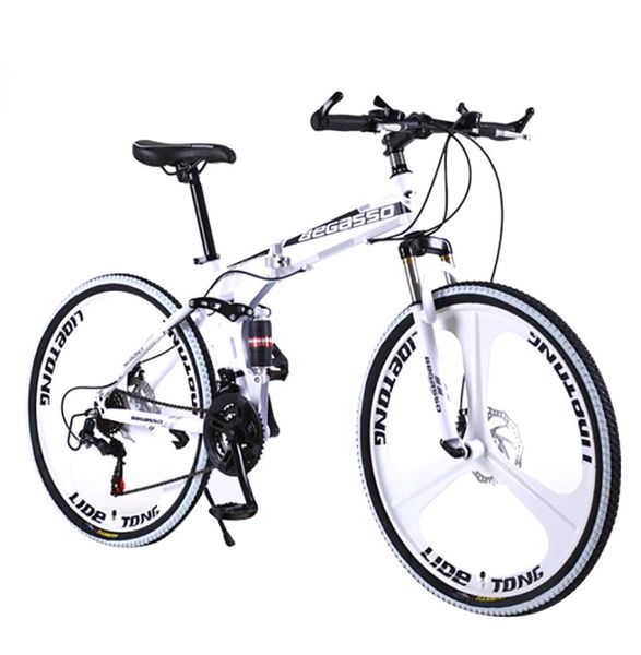 Begasso Estudiante adulto bicicleta de montaña 26 pulgadas Road Bicycle Men marco de acero de carbono plegable Ciclismo deportivo ligero MTB6184984