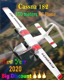 Beginner Electric RC Airplane RTF EPP Remote Control Glider Plane Cassna 182 Aircraf Meer batterijverhoging Vliegtijd Y20041325307914375
