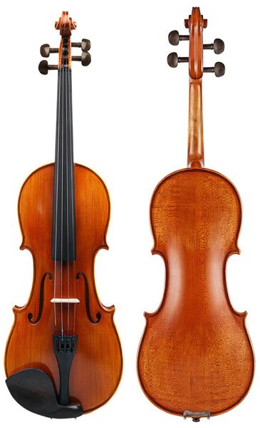 Violín de madera maciza lacado brillante para principiantes 44 34 14 Violín con panel de madera de abeto y respaldo de arce Estuche para niños estudiantes Mute Bow Strings1034324