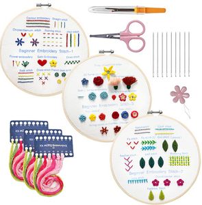 Beginners borduurkit Kruis Stitch Kit Art Craft Handy naaien borduurwerkstartkit 3 PCS Art Craft Handy naaien Handsteek
