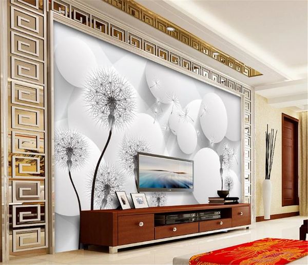 Fond d'écran 3D Salon Promotion Moderne minimaliste mode florale 3D TV fond mur HD Décorations intérieures supérieures Mur p