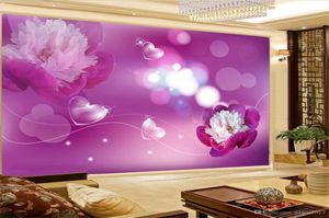 Papel tapiz 3d para sala de estar, amor romántico, hermosas flores, dormitorio decorativo, sala de estar, papel tapiz de alta definición