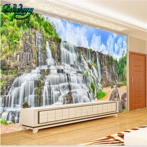Beibehang cascades alpines ressources en eau roulant paysage peinture TV toile de fond grandes peintures murales personnalisées