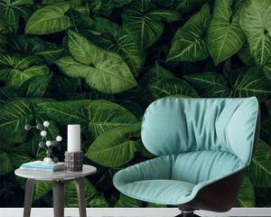 Beibehang Aangepaste behang verse groene tropische regenwoud bladeren volledige winkel TV achtergrond muren woondecoratie 3d behang