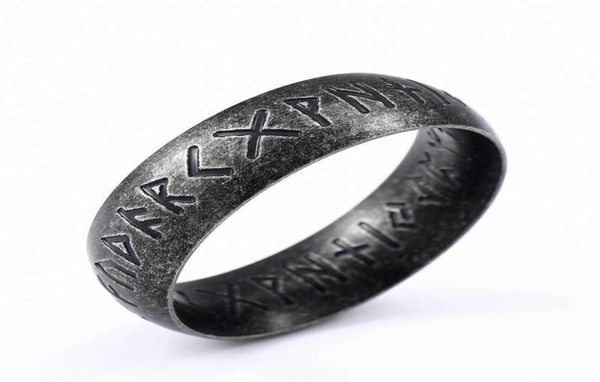 Beier 316l acier inoxydable mode Style hommes Double lettre Rune mots Odin nordique Viking amulette rétro anneaux bijoux Lrr141 Q07083922938528