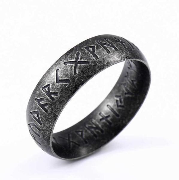 Beier 316l Style de mode en acier inoxydable hommes Double lettre Rune Mots Odin Norse Viking Amulet Retro Rings Bijoux LRR141 Q07083924039938