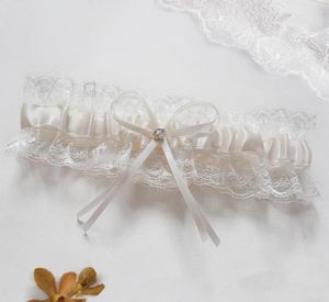 Beige Bowknot Nieuwe modestijl Sexy kousenbanden kanten Bloem Bridal Garter Wedding Party Special Garters6529021