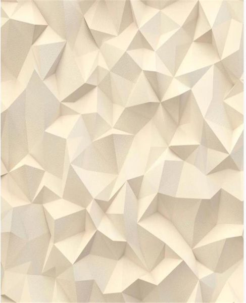 Fonds d'écran géométriques beiges modernes élégants Triangle Fonds d'écran Triangle Mur Mur Wallpaper moderne pour le salon8649071