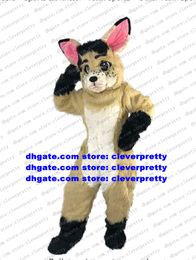 Beige longue fourrure fourrure mascotte costume lapin lapin bunny hare fursuit adulte dessin animé personnage commercial street film accessoires zz7574