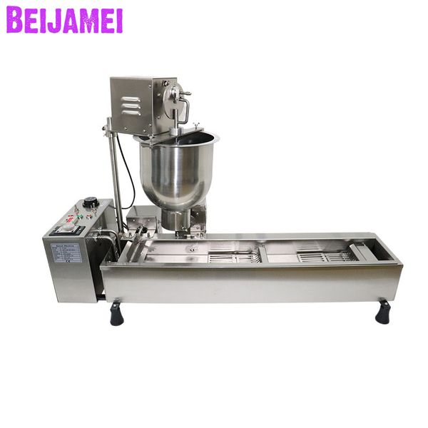 BEIJAMEI 3000W Machine à beignet automatique Mini fabricant de beignets électrique friteuse en acier inoxydable Machines de fabrication de beignets commerciales