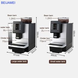 BEIJAMEI Machine à café Cafetera Cappuccino entièrement automatique Affichage de la température de la vapeur d'eau chaude