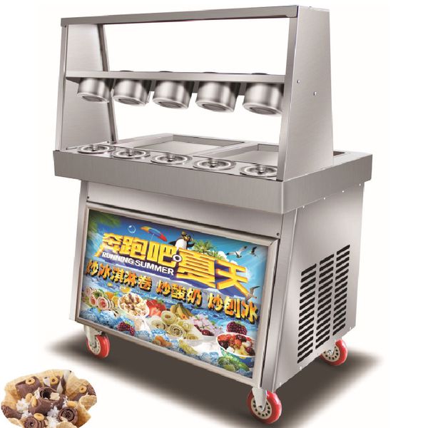 BEIJAMEI Machine à rouleaux de crème glacée à usage commercial Machine à crème glacée à rouleaux de friture de Thaïlande, Machine à crème glacée à frire à plat