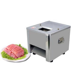 BEIJAMEI 850W Trancheuse à viande commerciale en acier inoxydable automatique Shred Slicer machine à viande en dés électrique Hachoir à légumes à viande