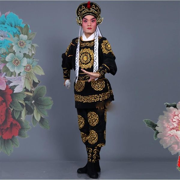 Vêtements pour hommes de l'Opéra de Pékin HuangMei Drama Outfit soldats généraux à pied Costume de l'Opéra de Pékin homme Scène de cinéma et de télévision Wear310r