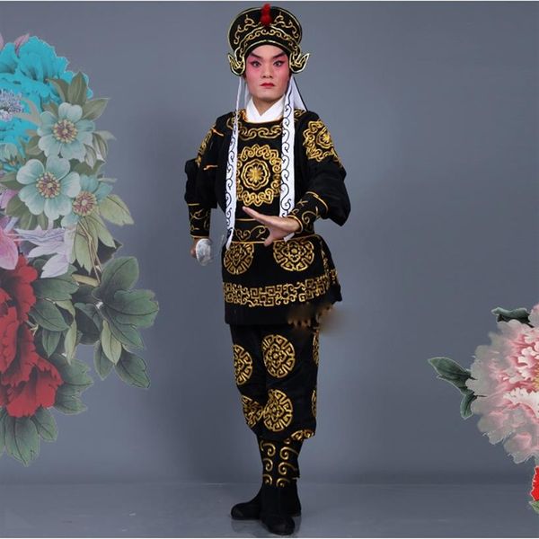 Vêtements pour hommes de l'Opéra de Pékin HuangMei Drama Outfit soldats généraux à pied Costume de l'Opéra de Pékin homme Scène de cinéma et de télévision Wear289S