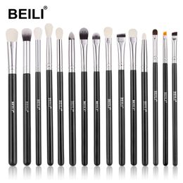 BEILI noir 1019 pièces pinceaux cheveux naturels fard à paupières mélange Eyeliner maquillage brosse ensemble Shader sourcil brochas maquillaje 220812