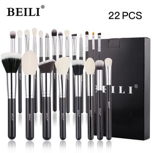 Beili Professional 22-25pcs Makeup Brushes Set Natural Goat Hair Powder Foundation Foundshadow Tool Up Up Pinceaux de Maquilage 240327