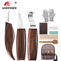 Outils de sculpture en bois Beitel Set Chisel Woodworking Cutter Hand Tool Set Wood Scarting Couteau DIY PEULLAGE WOOD WOOD