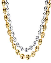 Beiyan bijoux en gros haute qualité mode grain de café en acier inoxydable collier en or 8623941