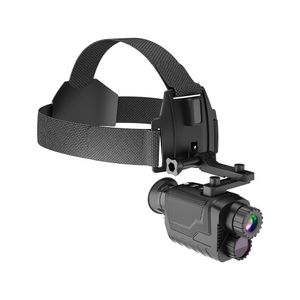 BekinTek 4K Casco Montado Visión Nocturna Monocular Cabeza Montable Gafas Recargable IR Óptica Infrarroja Telescopio con Observación Completamente Oscura Infrarrojo 7x Zoom 8x