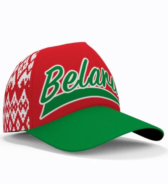 Bidarus Baseball Cap 3D Numéro de nom sur mesure Équipe Logo Blr Blr Pêche Chapeau de pêche par pays Voyage Bélorusse Nation Flag Headgear9283444