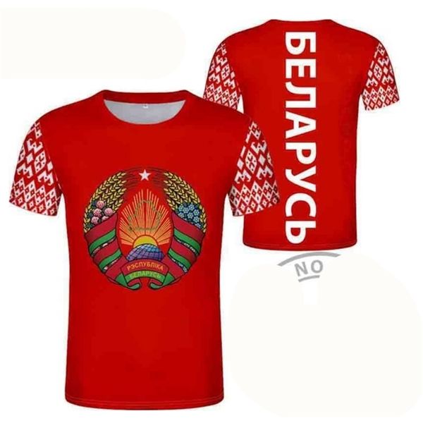BÉLARUS t-shirt gratuit sur mesure nom numéro impression p o gris blr pays t-shirt par bricolage drapeau de la nation russe vêtements biélorusses 220620
