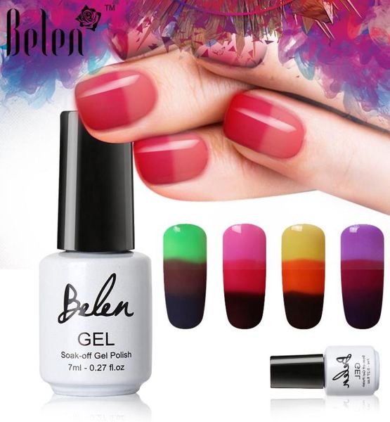 Belen 7 ml gel vernis gel gel polir couleur changement caméléon température vernis à ongles thermal3505451