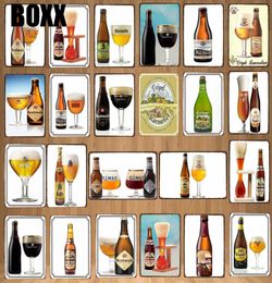 Carteles de Metal de hojalata de cerveza belga, placa Vintage para pared, música, Bar, restaurante, hogar, cueva, decoración de pared, pegatinas, arte para el hogar, Decor1084267