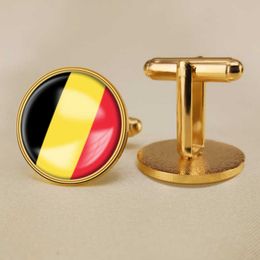Belgische vlag Cufflinks nationale vlag manchetknopen van alle landen in het wereldpak knoppenpak decoratie voor feestgeschenkvaartuigen
