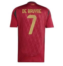 België 24 25 Home Away Soccer Jerseys de Bruyne R.Lukaku E. Hazard 2024 Euro Cup National Team Men Shirt Mertens Batshuayi Tielemans T. Hazard fans speler.35
