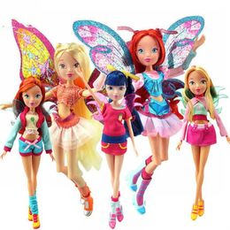 Believix Fairy Lovex Rainbow Colorful Girl Doll Figures Action Bloom Dolls avec des jouets classiques pour cadeau 240416