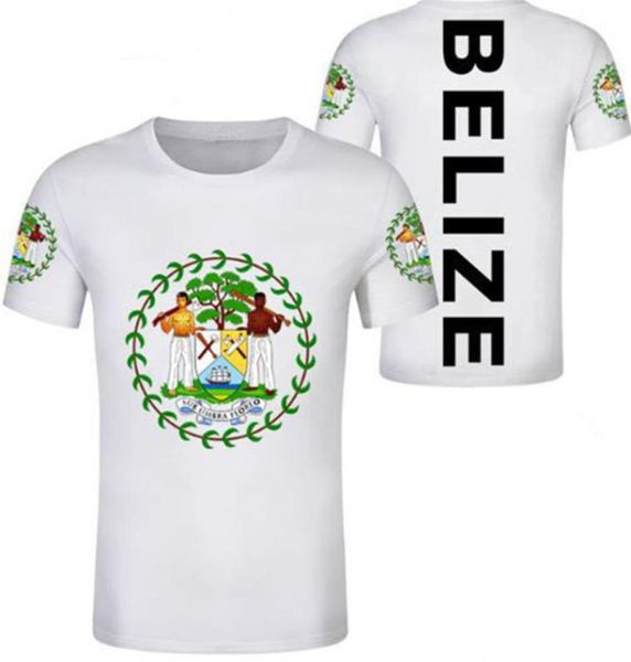 BELIZE homme jeunesse t-shirt sur mesure nom numéro noir imprimé po gris blz pays t-shirt bz belizean nation drapeau logo clo4736608