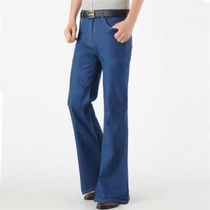Bell Bottom Jeans Mannen Nieuwe Collectie Herfst Casual Slim Fit Rits Retro Bootcut Rechte Lange mannen Uitlopende Stretch Jeans187W