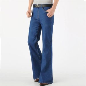 Bell Bottom Jeans Mannen Nieuwe Collectie Herfst Casual Slim Fit Rits Retro Bootcut Rechte Lange mannen Uitlopende Stretch Jeans2226