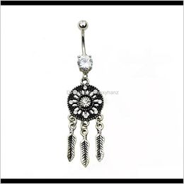 Bell Drop levering 2021 D0646 (1 kleur) Dream Catcher Ring 20 st roestvrij stalen navelringen Body Navel Piercing sieraden r5uey