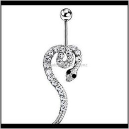 Bell Drop levering 2021 D0701 (1 kleur) Duidelijke kleuren Snake Style navel Ring Ring Navel ringen Body Piercing sieraden Dange accessoires FA