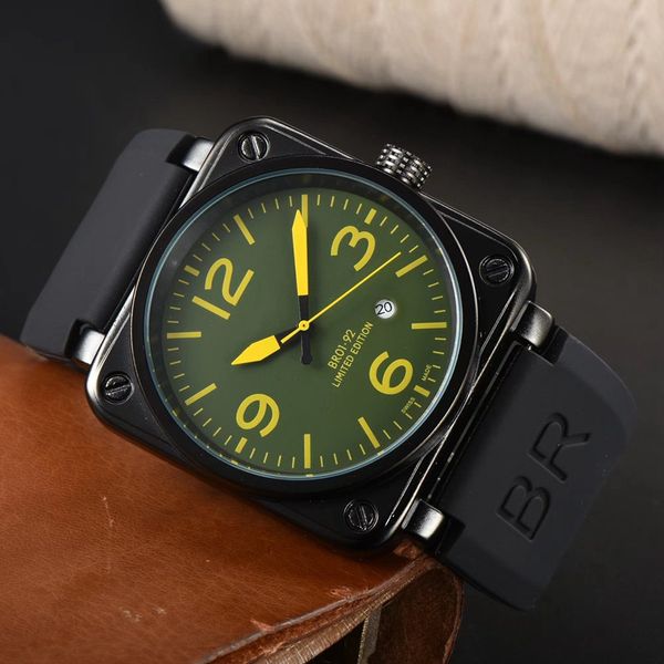 Bell Relojes de pulsera para hombres 2023 Nuevos relojes para hombre Tres agujas Reloj mecánico automático Alta calidad Top Marca de lujo Correa de caucho Moda para hombre BR Montre de luxe