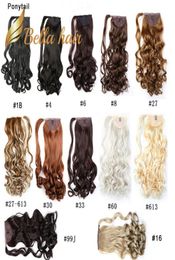 Bella Hair Remy Synthetische Handgemaakt Paardenstaart Hair Extensions Body Wave 20 inch Kleur 1B468162730336061399J27613 Julien7843480