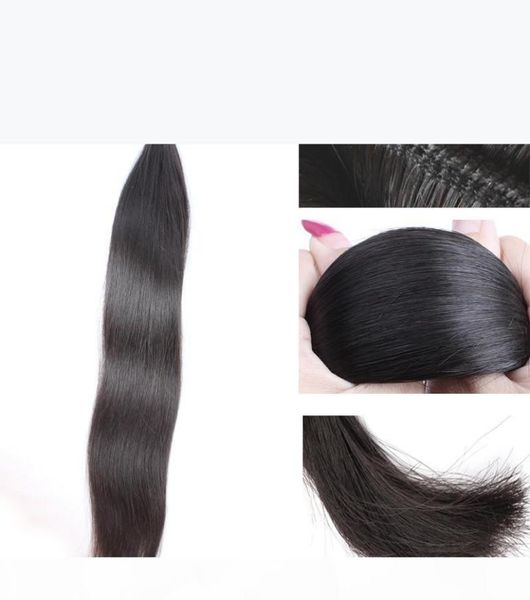 Bella Hair Paquetes de cabello humano virgen brasileño de calidad superior 11A Extensiones de cabello liso Sin procesar 1 pieza La armadura del cabello virgen puede teñir2981192