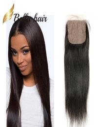 Bella Hair44 Silk Base Fermeure 100 Peruvien Virgin Human Hair Extension 1020 Couleur naturelle Silky Straitement4394970
