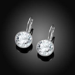 Bella Piercing boucles d'oreilles couleur or Rose bijoux pour femmes cristaux blancs d'autriche mode boucles d'oreilles bijoux de fête A224C