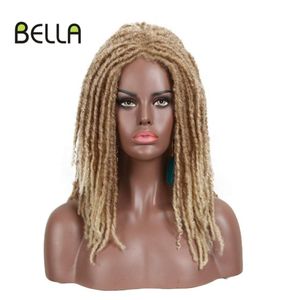 Bella synthetische pruik voor zwarte vrouwen 22quot gehaakte vlechten jumbo dread faux locs lang afro dreadlock haar vlechten 2204095281078