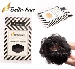 Bellahair 100 cheveux humains chouchou chignon postiche ondulé cheveux bouclés queue de cheval Extensions de cheveux beignet cheveux Chignons 1b48273060si2877691