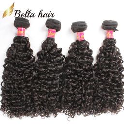 BellaHair cheveux brésiliens paquets bouclés vierges extensions de trame de cheveux humains Curl tisse 4pcslot Bundle entier en vrac48499144301728