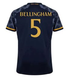 Bellingham 23/24 Vini Jr Jerseys Mbappe 2023 2024 Football Shirt Real Madrids Camavinga Soccer Rodrygo Modric Camisetas Kids Kit Kit Uniforms Fans Tchouameni 2022