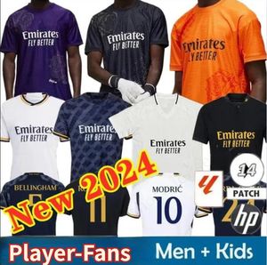 Jerseys de fútbol de Bellingham 23 24 Y-3 Camisa de fútbol Vini Jr Camaviava Alaba Hazard Asensio Modric Marcelo Real Madrids Jerseys de fútbol final Camiseta Men Kids Kit