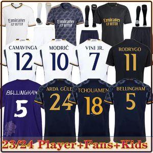 Bellingham Soccer Jerseys Real Madrids 23 24 Football Shirt Vini Jr Camavinga Alaba Hazard asensio Modric Marcelo Final Football Jerseys Camiseta Men Kids Kit