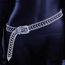 Cadenas del vientre 925 Sier FL Diamond Cintura Cadena Cinturón Crystal Body Gold Hip Hop Personalidad Joyería Hombres Damas Drop Entrega DHZPJ